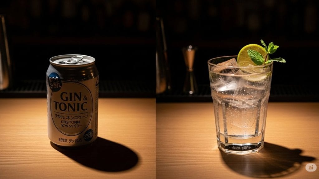 市販の缶とバーの作り方の違い