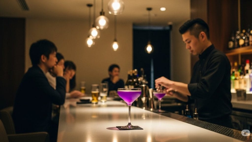 紫カクテルの意味と神秘的な魅力