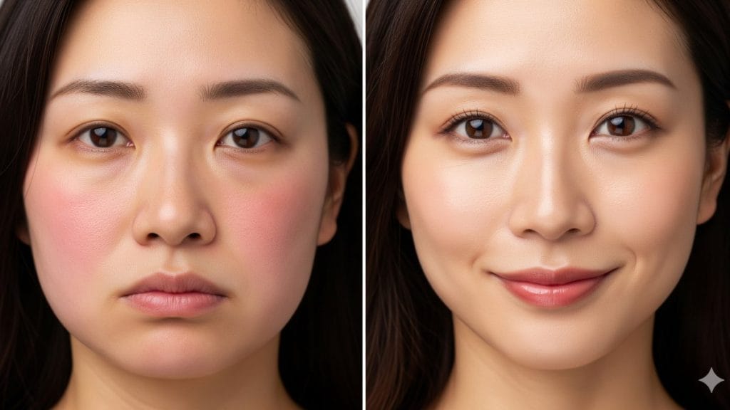 禁酒による顔のビフォーアフター